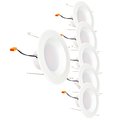 Energetic Lighting 6-inch Round Recessed Downlight, 15 Watts, EzCCT, CRI 90, Wet Location, 6PK E3DL6B-92750